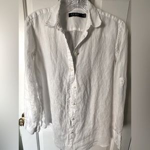 White linen blouse by Ralph Lauren